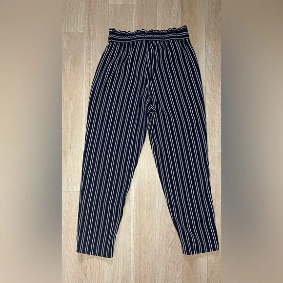 Zara Blue and White Striped Pants - Picture 5 of 6